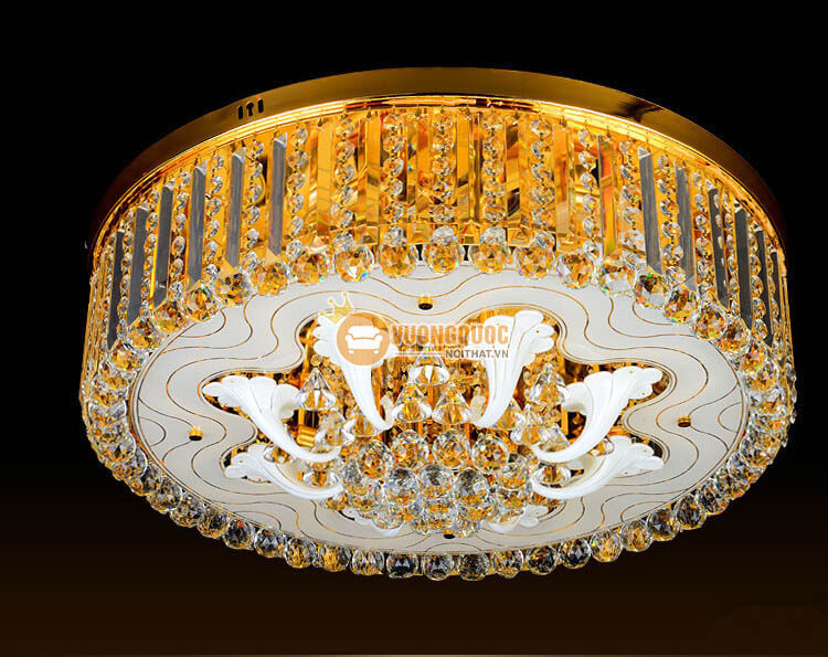 Đèn ốp trần pha lê họa tiết tinh xảo CM251-6